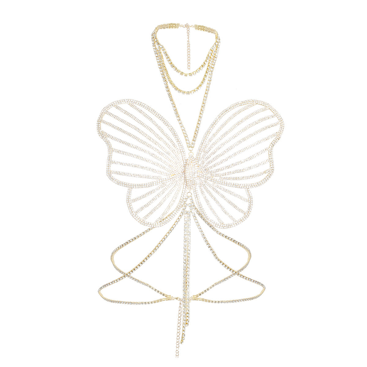 Luxury Rhinestone Butterfly Body Chain