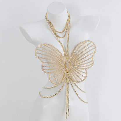 Luxury Rhinestone Butterfly Body Chain