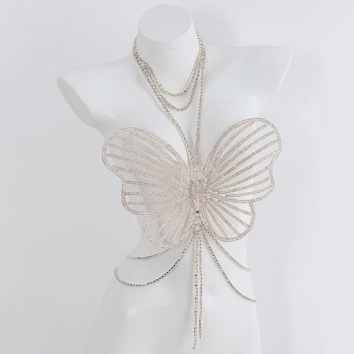 Luxury Rhinestone Butterfly Body Chain